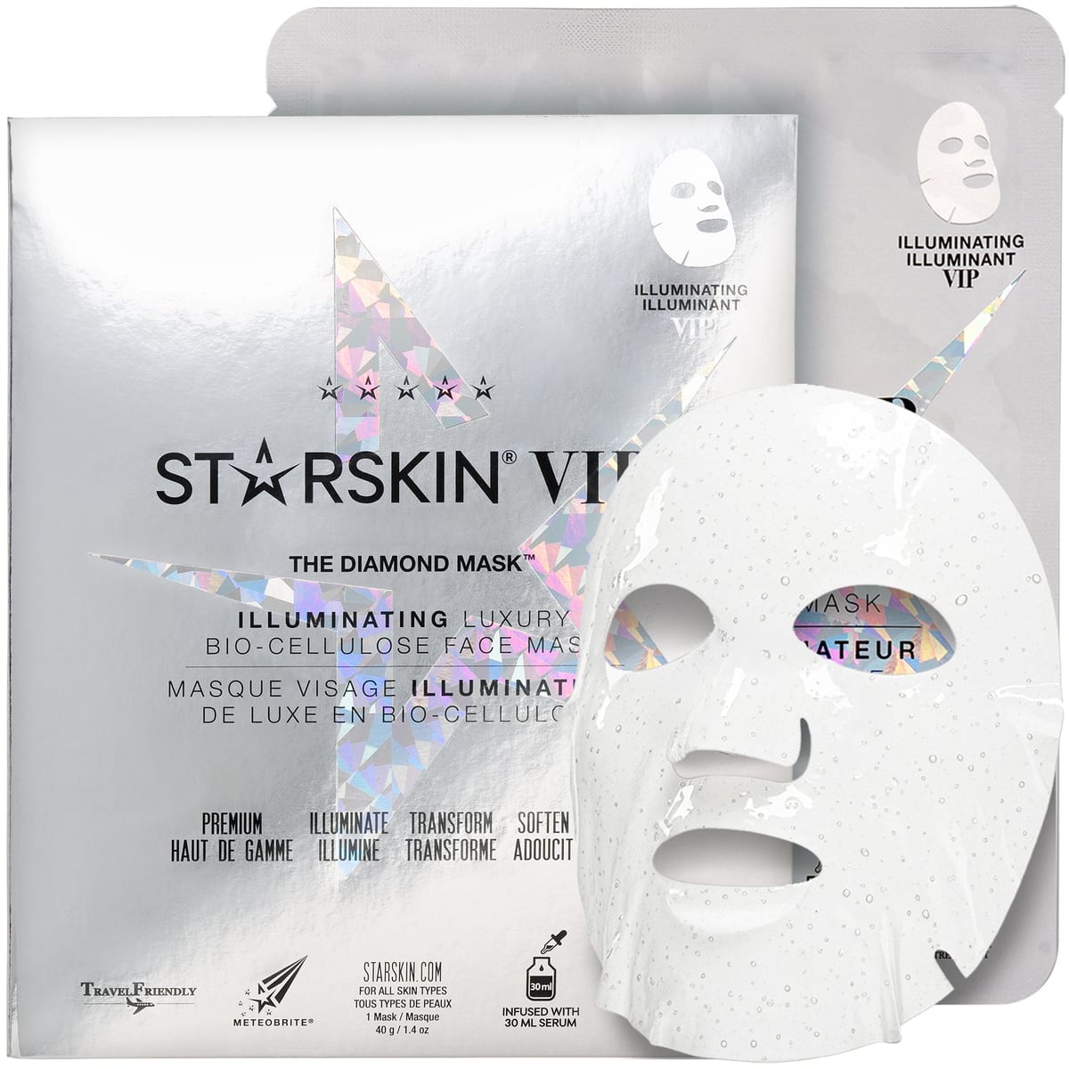 STARSKIN Bio-Cellulose Diamond Mask | Illuminating | VIP
