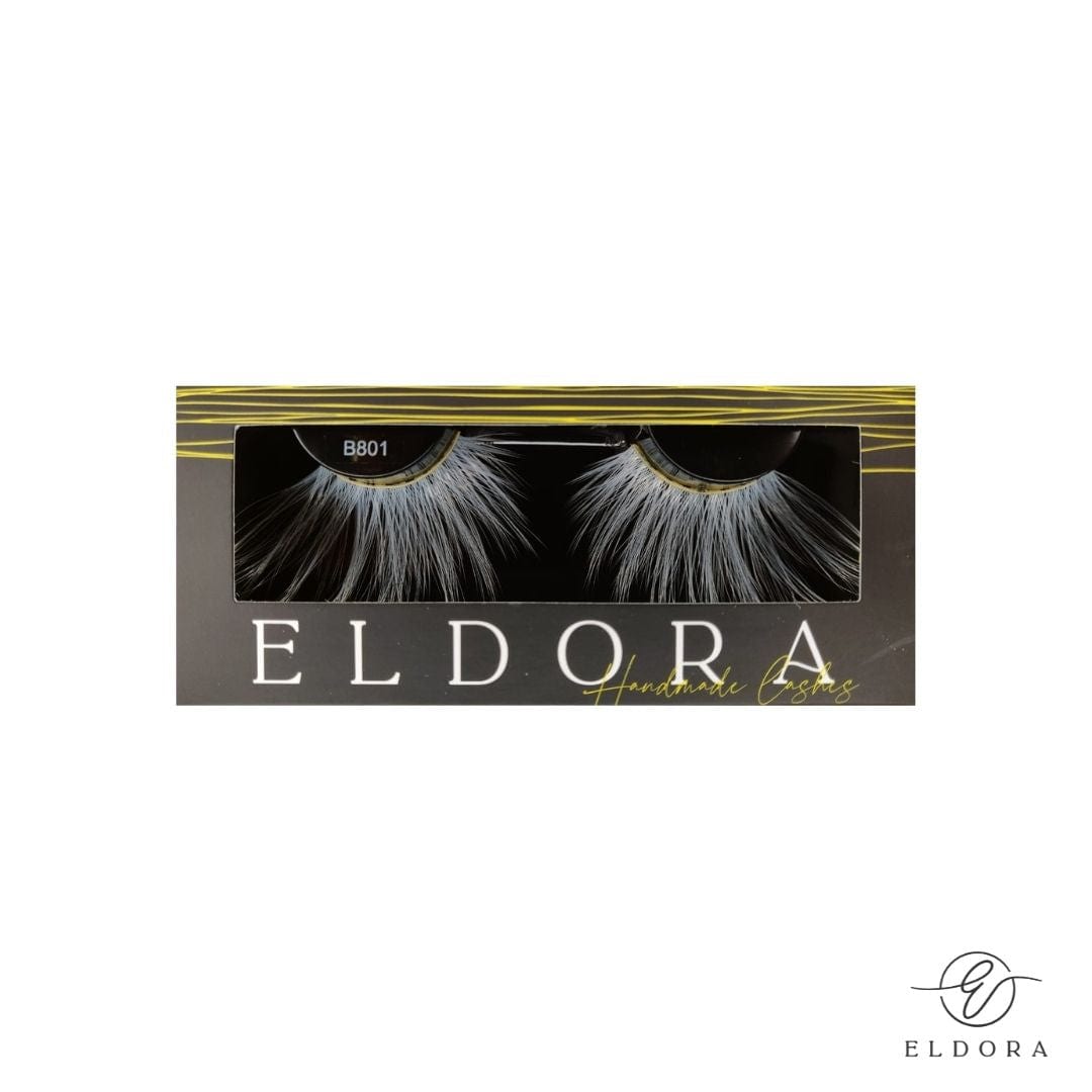 Eldora B801 White Maxi-Crossed False Eyelashes