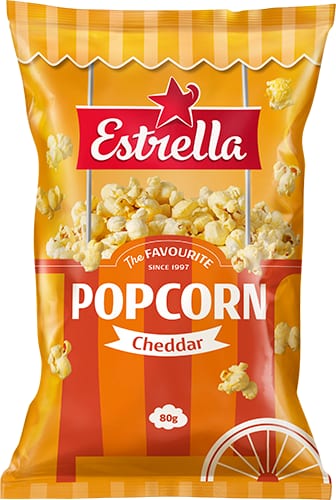 Estrella Färdigpoppade Popcorn Cheddar