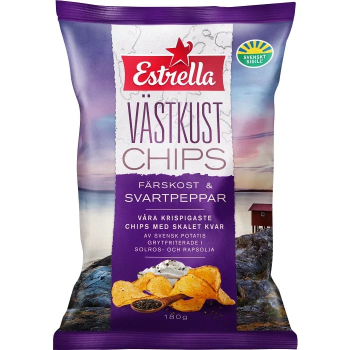 Västkustchips Färskost & Svartpeppar