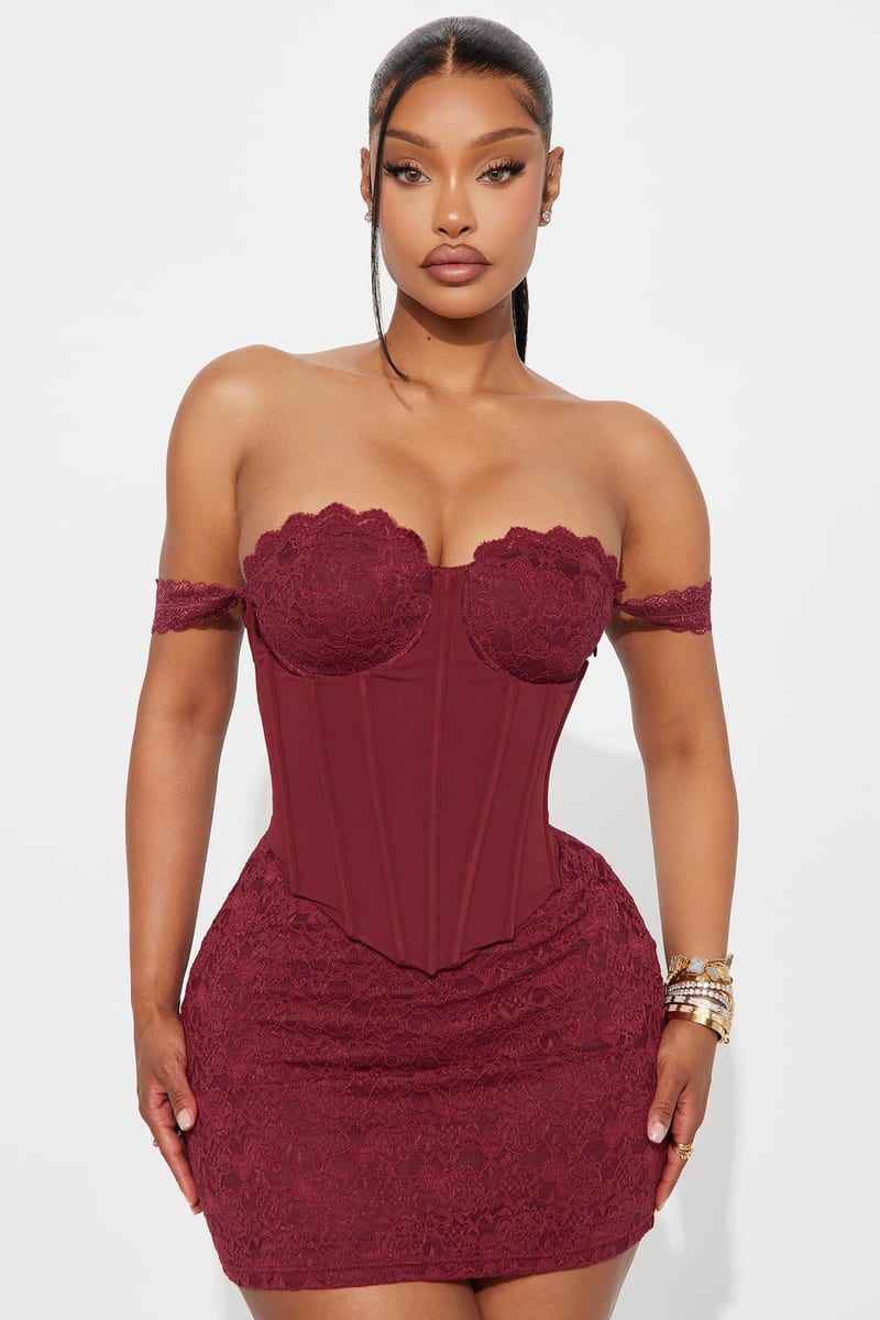 Fashion Nova Kiss Goodbye Lace Mini Dress