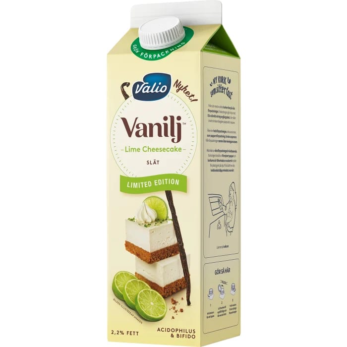 Valio Vaniljyoghurt Lime cheesecake