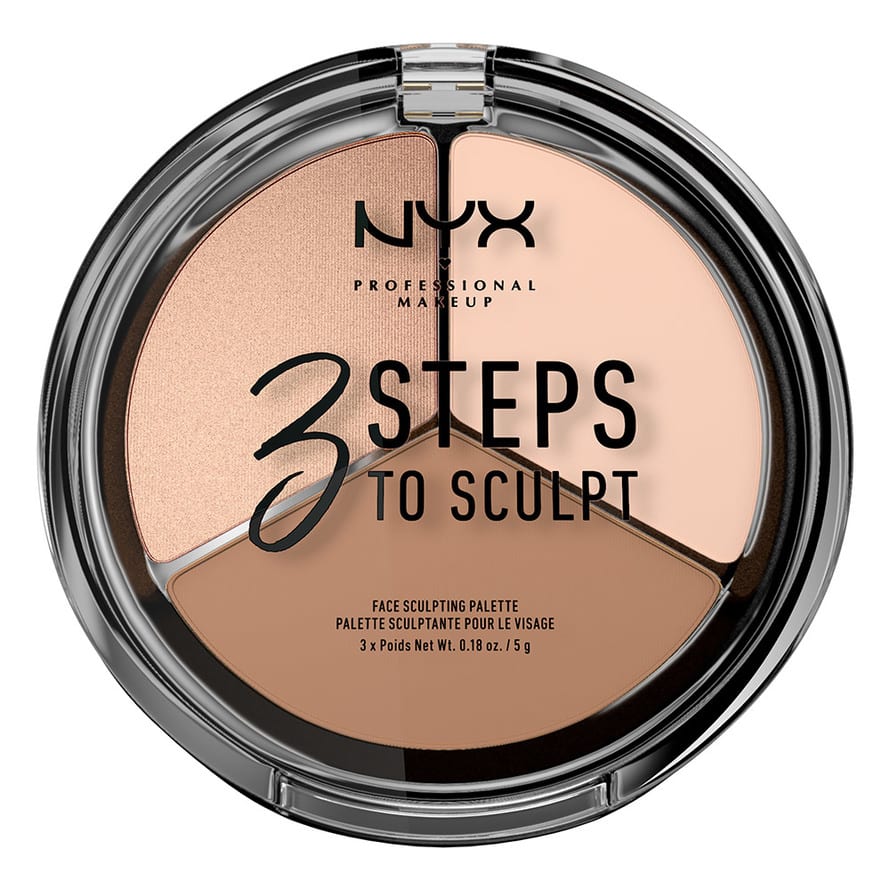 NYX Professional Makeup 3 Steps To Sculpt Face Sculpting Palette