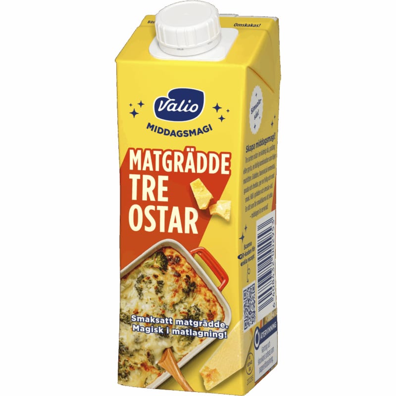 Valio Middagsmagi matgrädde tre ostar