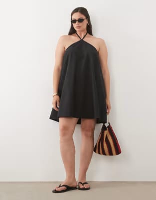 ASOS Design Curve svart sommarklänning i minilängd