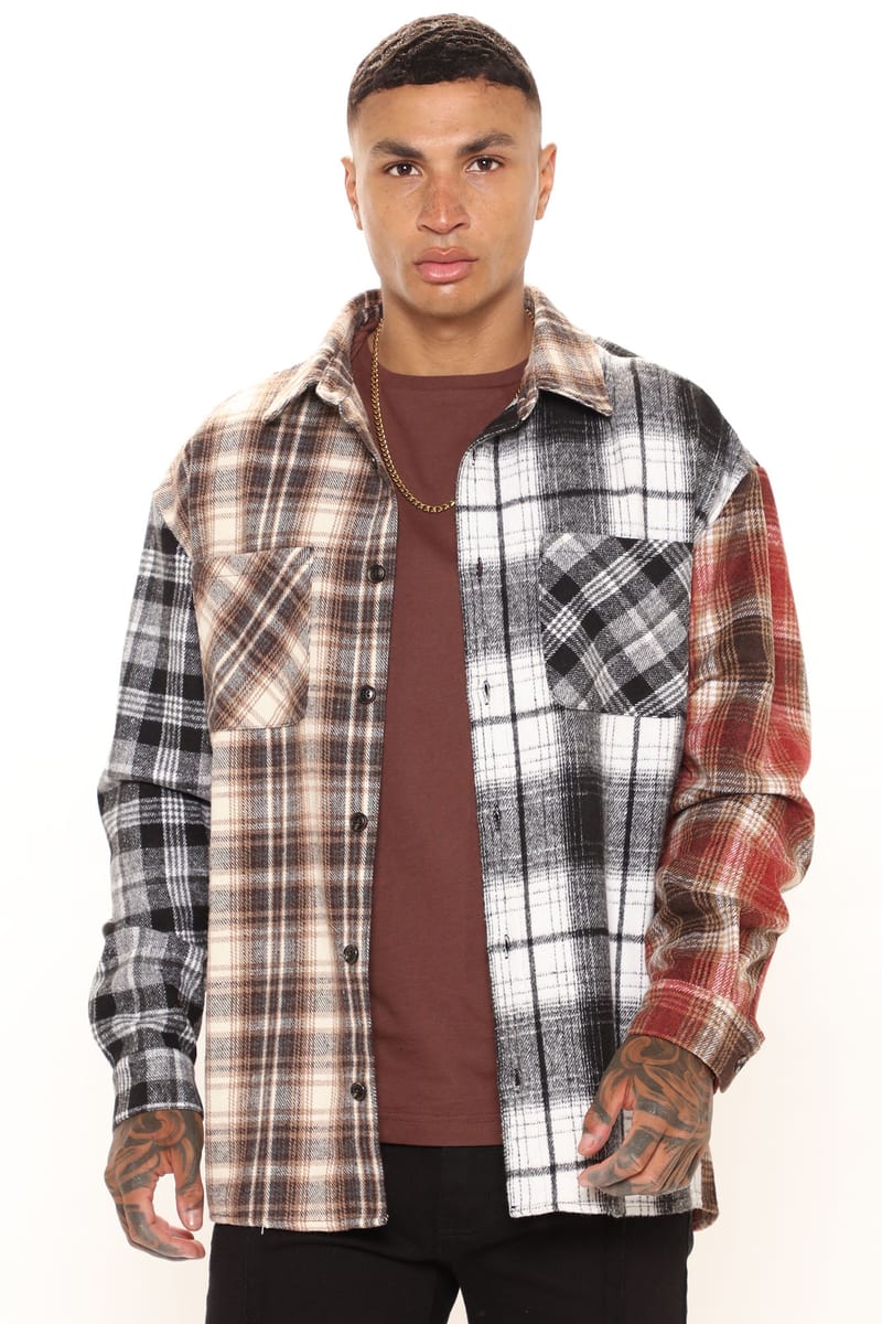 Fashion Nova Mixed Media Plaid Flannel
