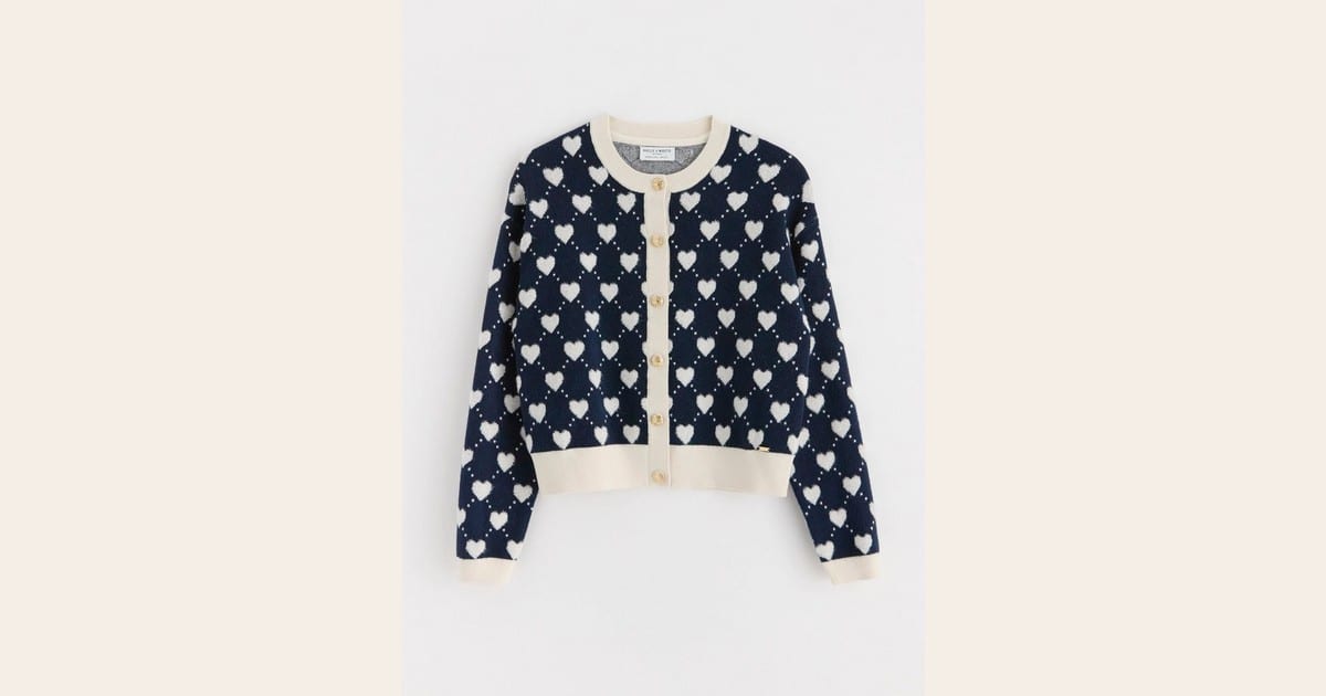 Lindex Jacquardstickad cardigan