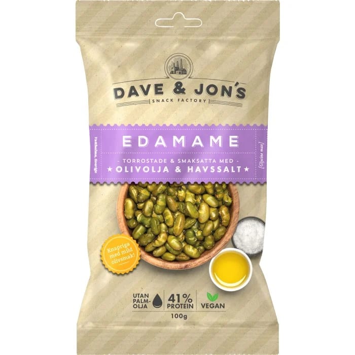Dave & Jon's Rostade Edamame Olivolja & Havssalt
