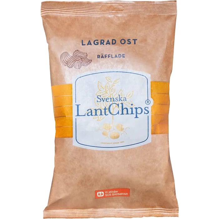 Svenska LantChips Lagrad Ost Räfflade