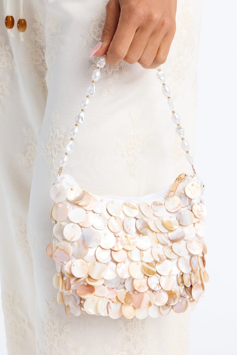 Fashion Nova In Tulum Seashell Satchel Handbag