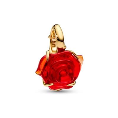 Pandora Disney Beauty and the Beast Enchanted Rose Dangle Charm