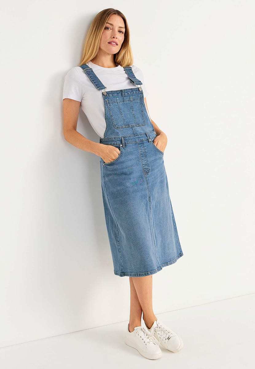 Cellbes Hängselklänning i denim