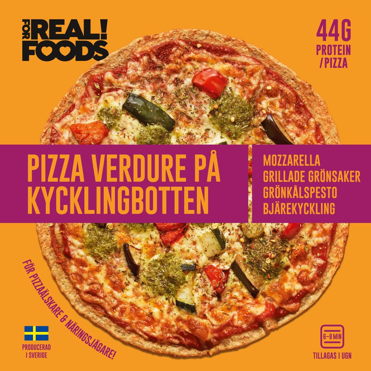 For Real! Foods Pizza Verdure på kycklingbotten