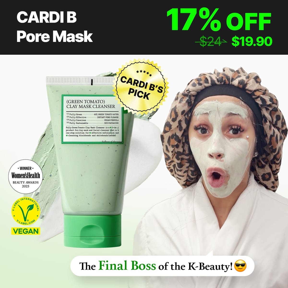 FULLY Green Tomato Clay Mask Cleanser