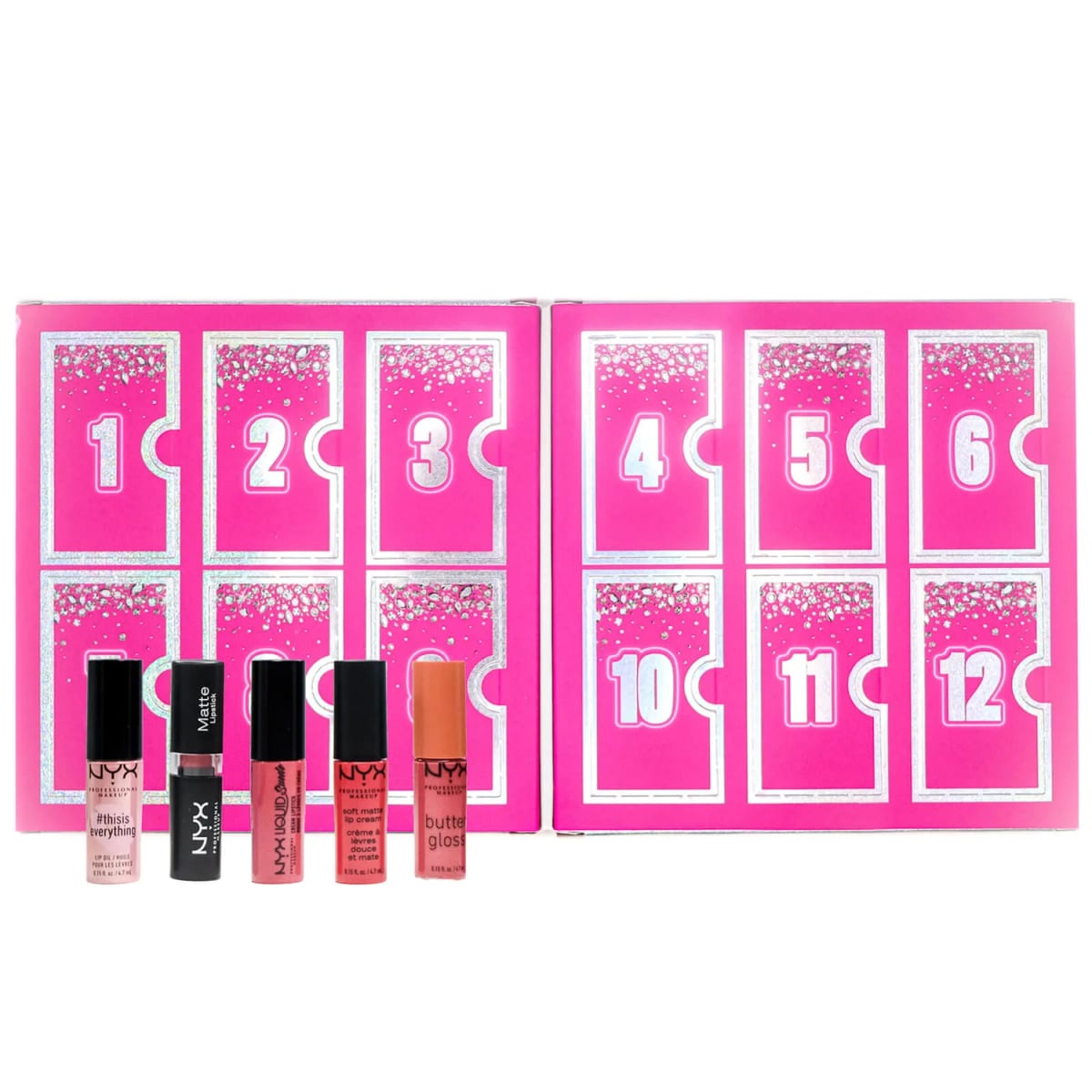 NYX Professional Makeup Diamonds and Ice Please 12 Day Lipstick Advent Calendar Christmas Countdown 2020