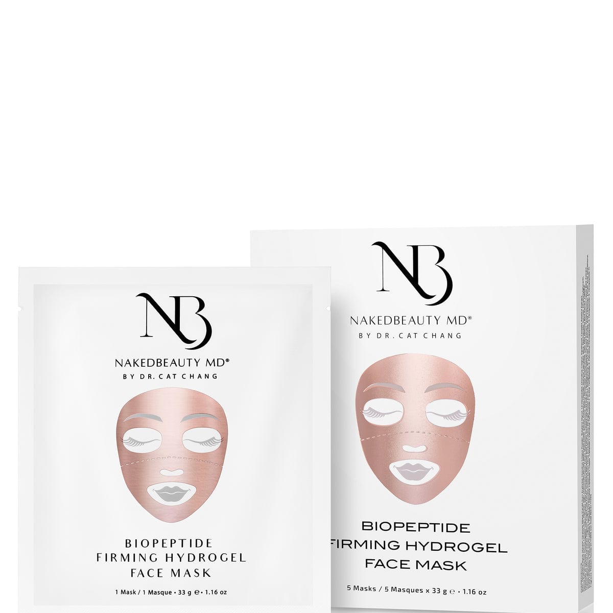 NakedBeauty MD Biopeptide Firming Hydrogel Face Mask