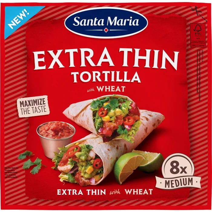Santa Maria Tortilla Extra Thin Wheat