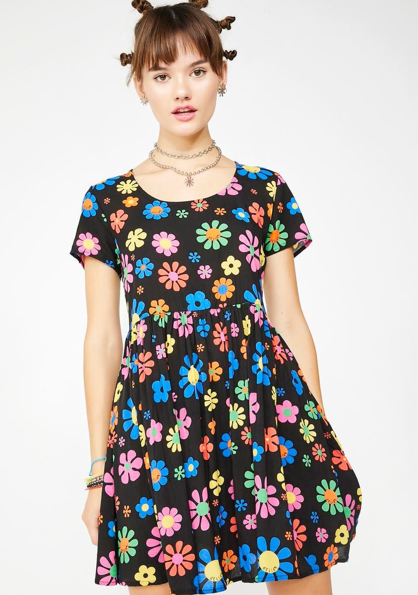 dELiA*s by Dolls Kill Flower Power Babydoll Dress