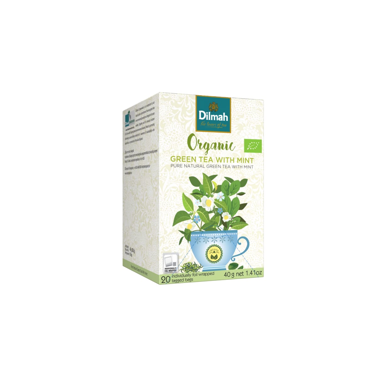 Dilmah Organic Green Tea With Mint