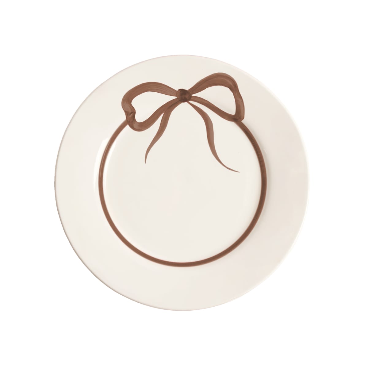 Pick a Poppy Brown Bow plates