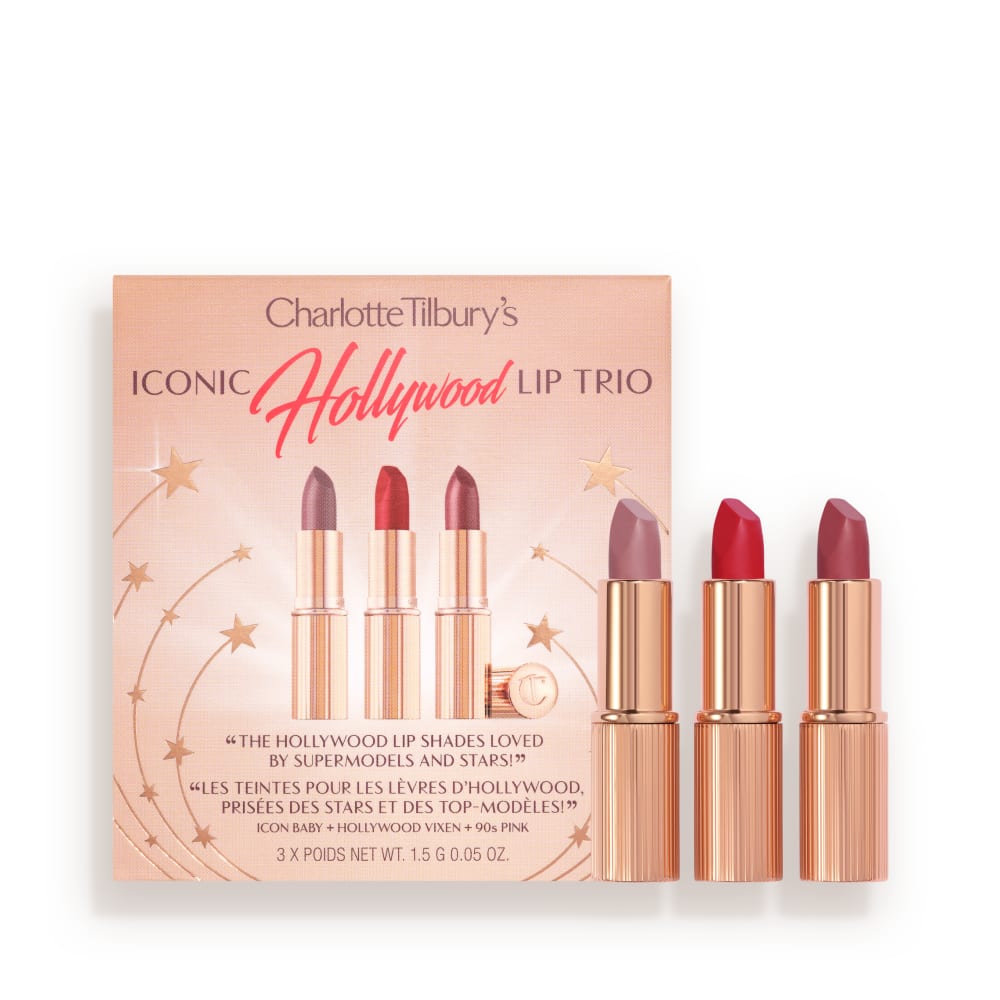 Charlotte Tilbury Iconic Hollywood Lip Trio: Mini Lipstick Gift Set