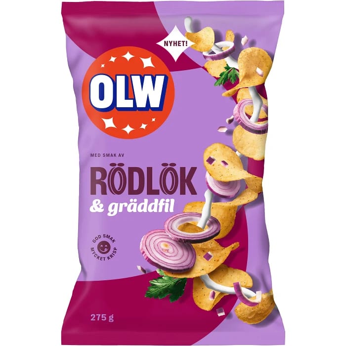 OLW Potatiships Rödlök & Gräddfil