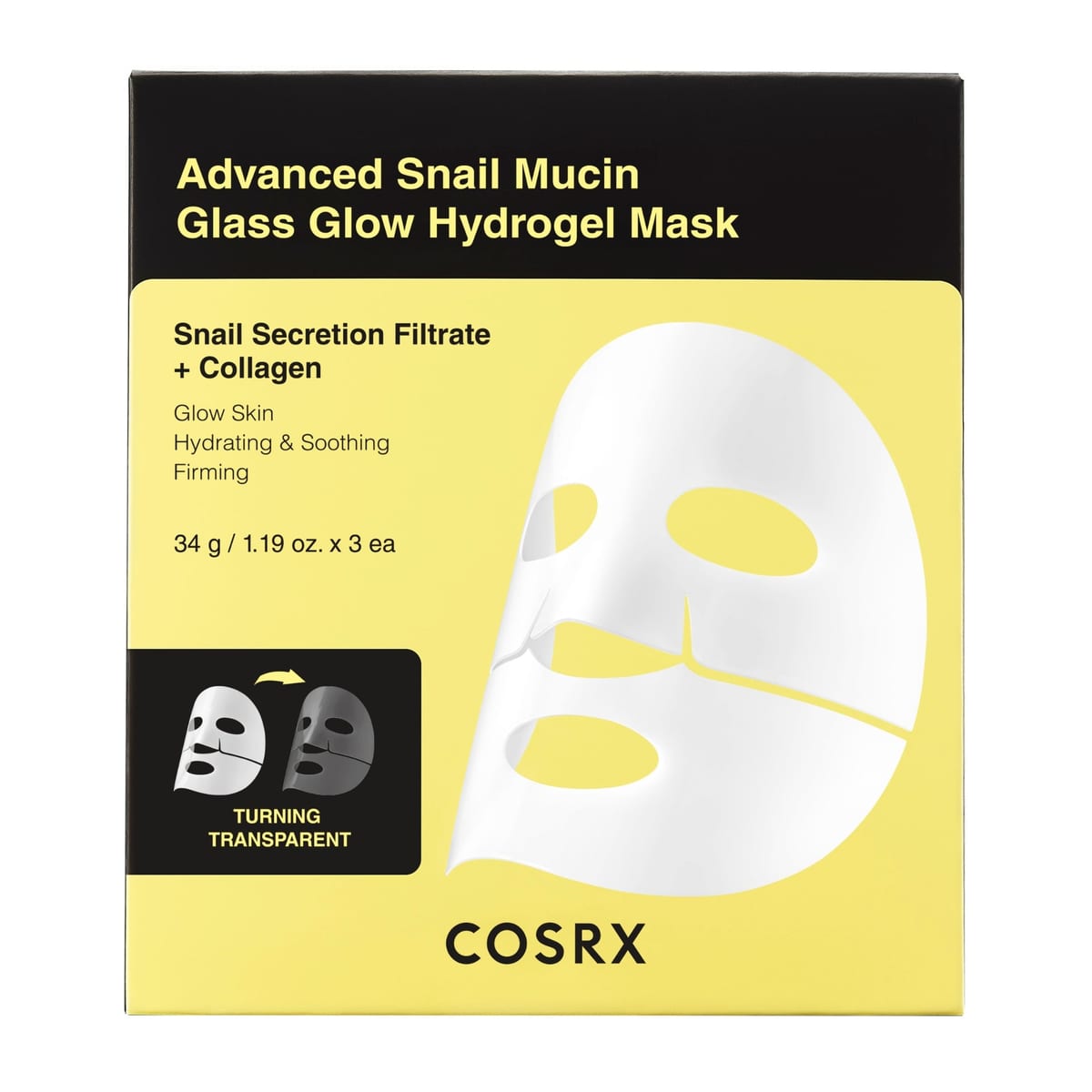 COSRX Advanced Snail Mucin Glass Glow Hydrogel Mask