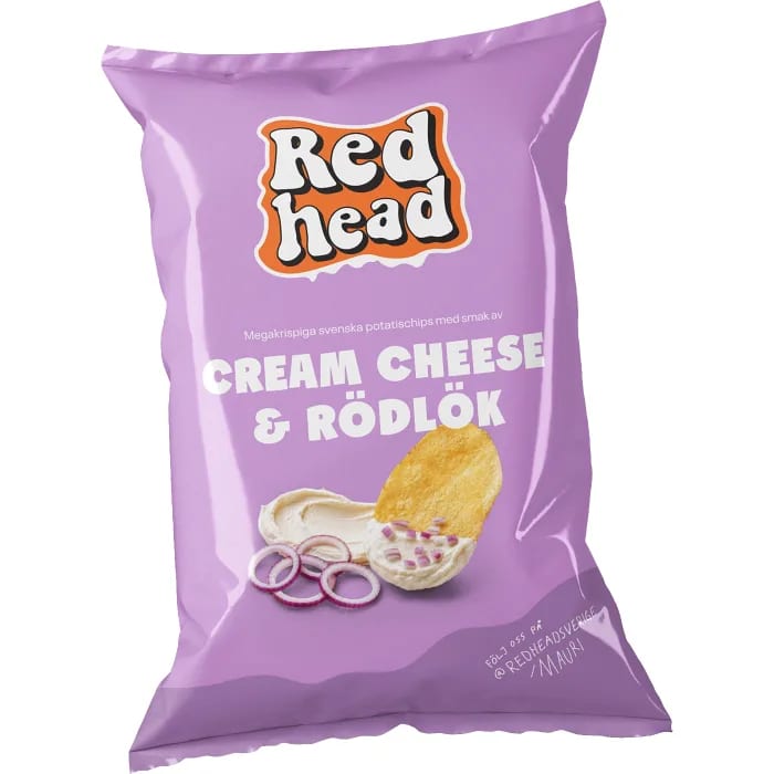 Redhead Cream Cheese & Rödlök Chips