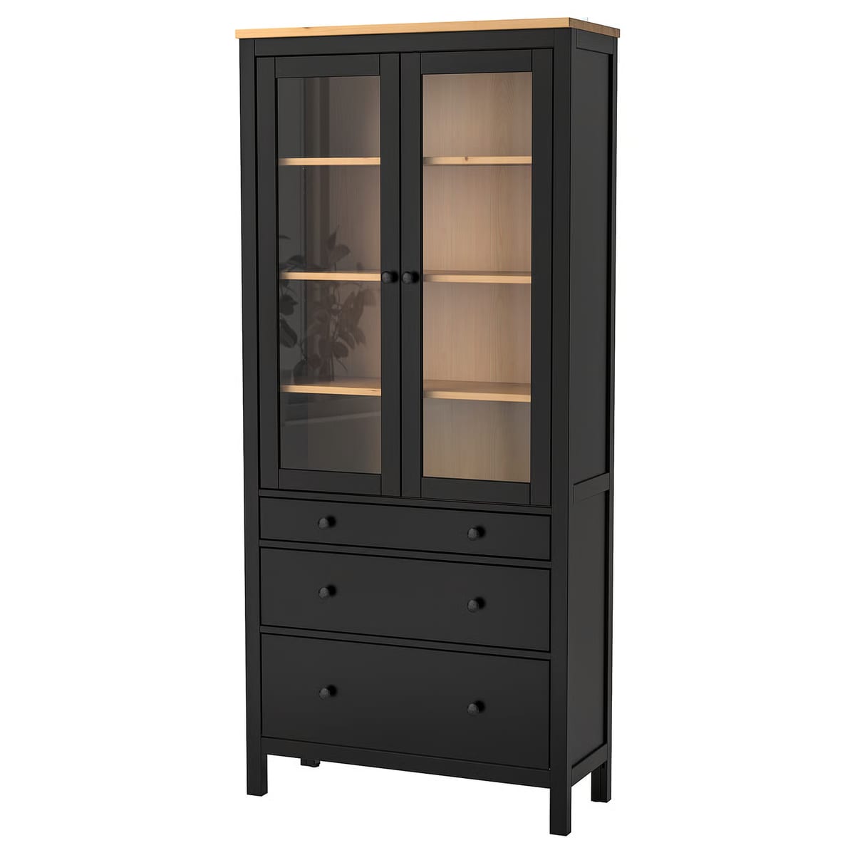 IKEA HEMNES skåp med halvglasdörrar