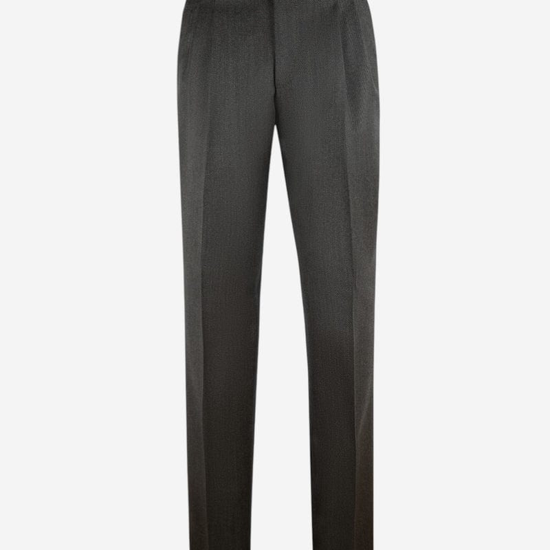 Ströms Man Sartorial Trouser II Dubbelplissering Covert Ull