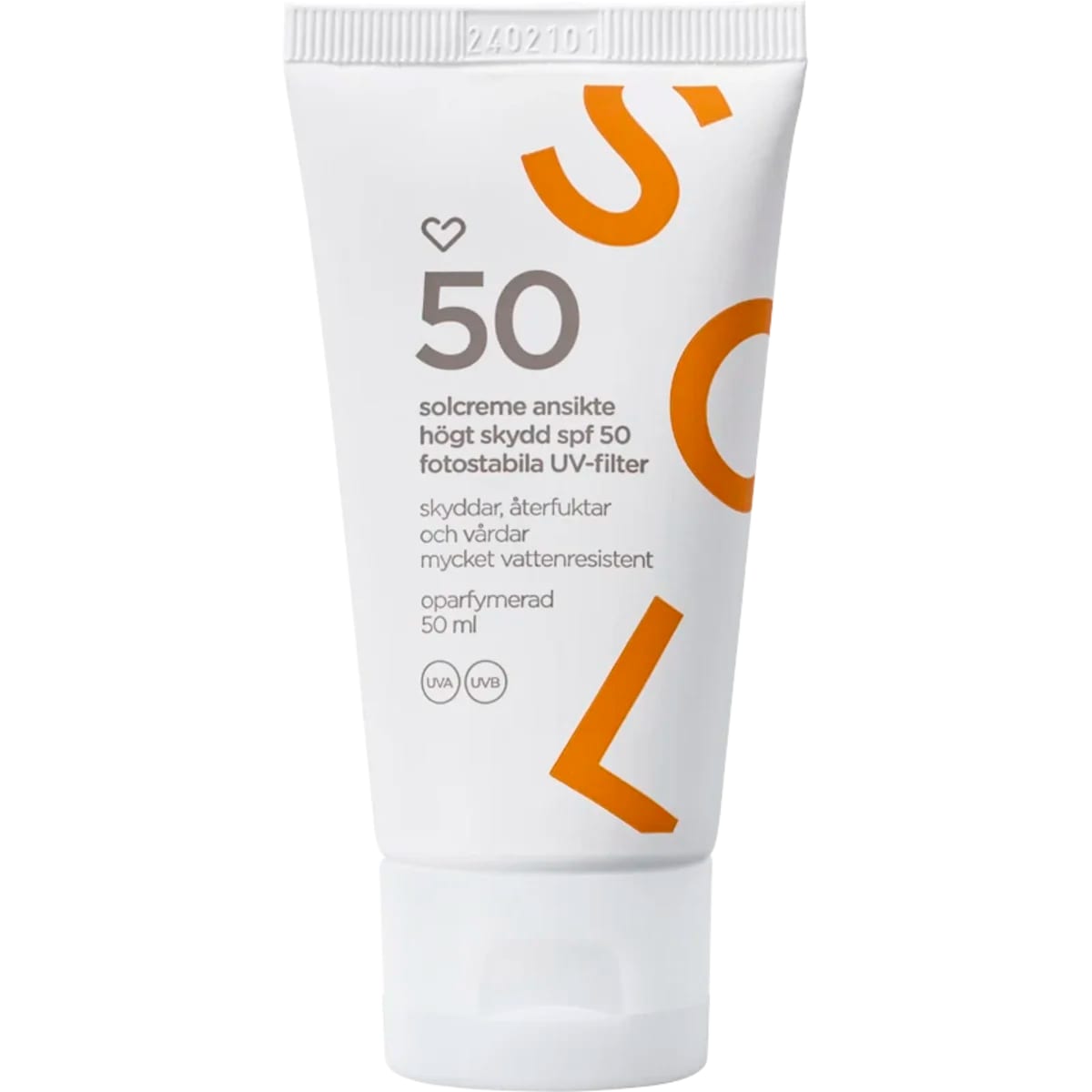 Hjärtats Solkräm Ansikte Oparfymerad SPF 50