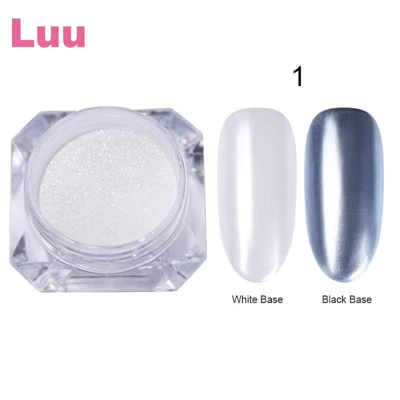 Luunails White Chrome
