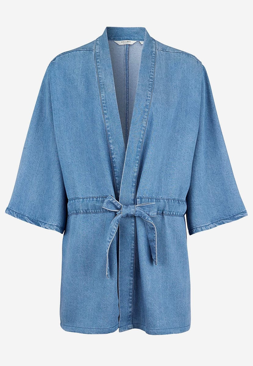 Cellbes Supermjuk premium-kimonojacka i denim