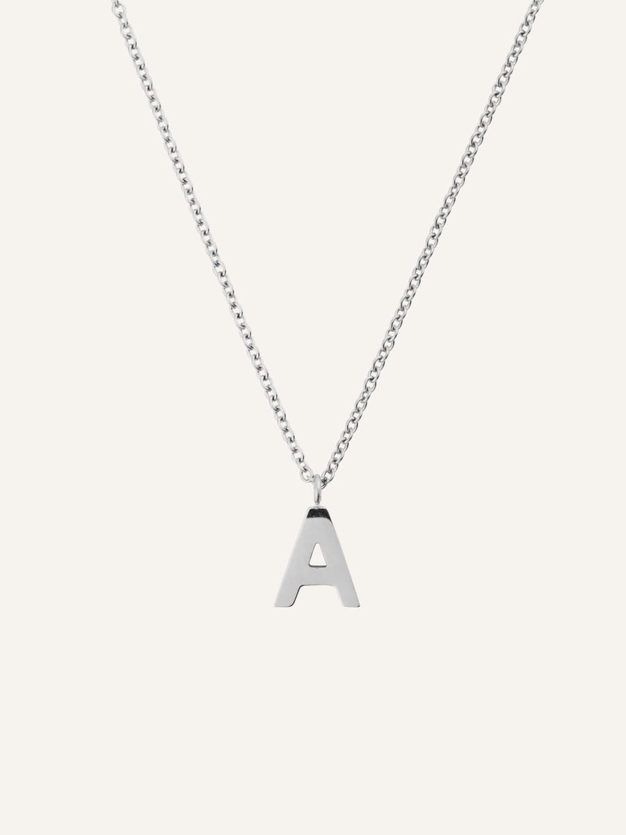 Mockberg Petite Plain Letter Necklace