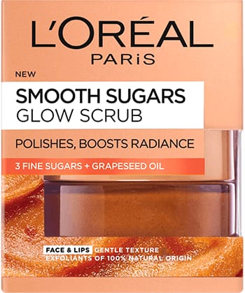 L'Oréal Paris Smooth Sugars Glow Grapeseed Face and Lip Scrub
