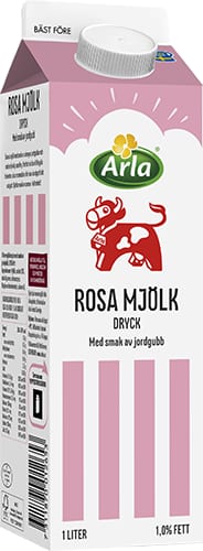 Arla Ko Rosa mjölkdryck med smak av jordgubb