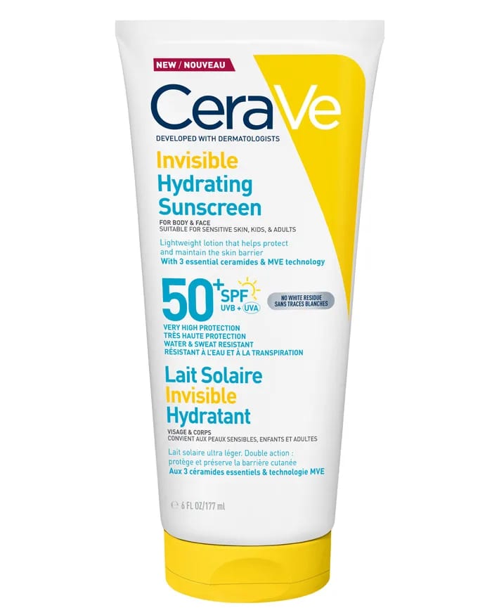 CeraVe Invisible Hydrating Fluid Sunscreen Face SPF50