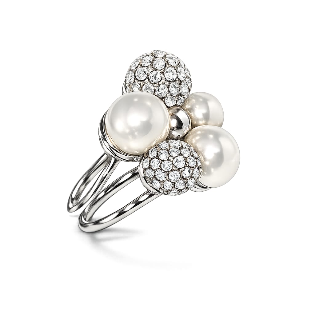 IOAKU Berry Pearl Sparkle Maxi Ring
